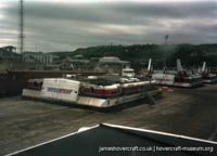 SRN4 The Prince of Wales (GH-2054) destroyed by fire at Dover
